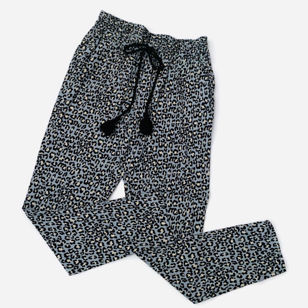 Rachel Rachel Roy Cheetah Pants-Blue/White/Back-M